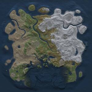 Thumbnail Rust Map: Procedural Map, Size: 4250, Seed: 1304654375, 15 Monuments