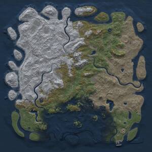 Thumbnail Rust Map: Procedural Map, Size: 6000, Seed: 1784937703, 17 Monuments