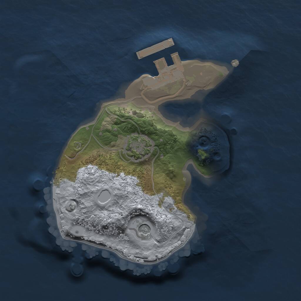 Rust Map: Procedural Map, Size: 1567, Seed: 2147483647, 4 Monuments