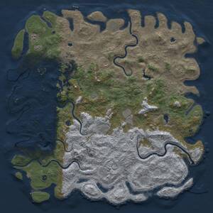 Thumbnail Rust Map: Procedural Map, Size: 6000, Seed: 292247931, 17 Monuments
