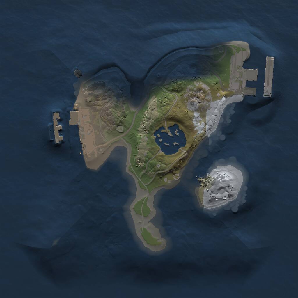Rust Map: Procedural Map, Size: 1500, Seed: 1390682594, 4 Monuments