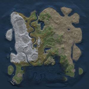 Thumbnail Rust Map: Procedural Map, Size: 4000, Seed: 1784937699, 16 Monuments