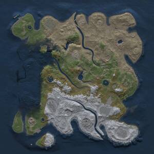 Thumbnail Rust Map: Procedural Map, Size: 4000, Seed: 92837509, 16 Monuments