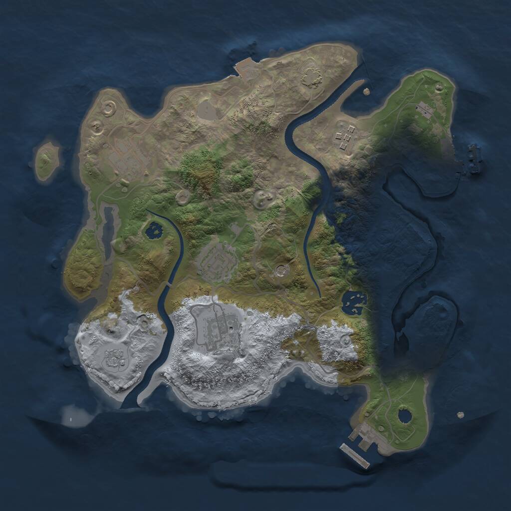 Rust Map: Procedural Map, Size: 3000, Seed: 83922, 11 Monuments