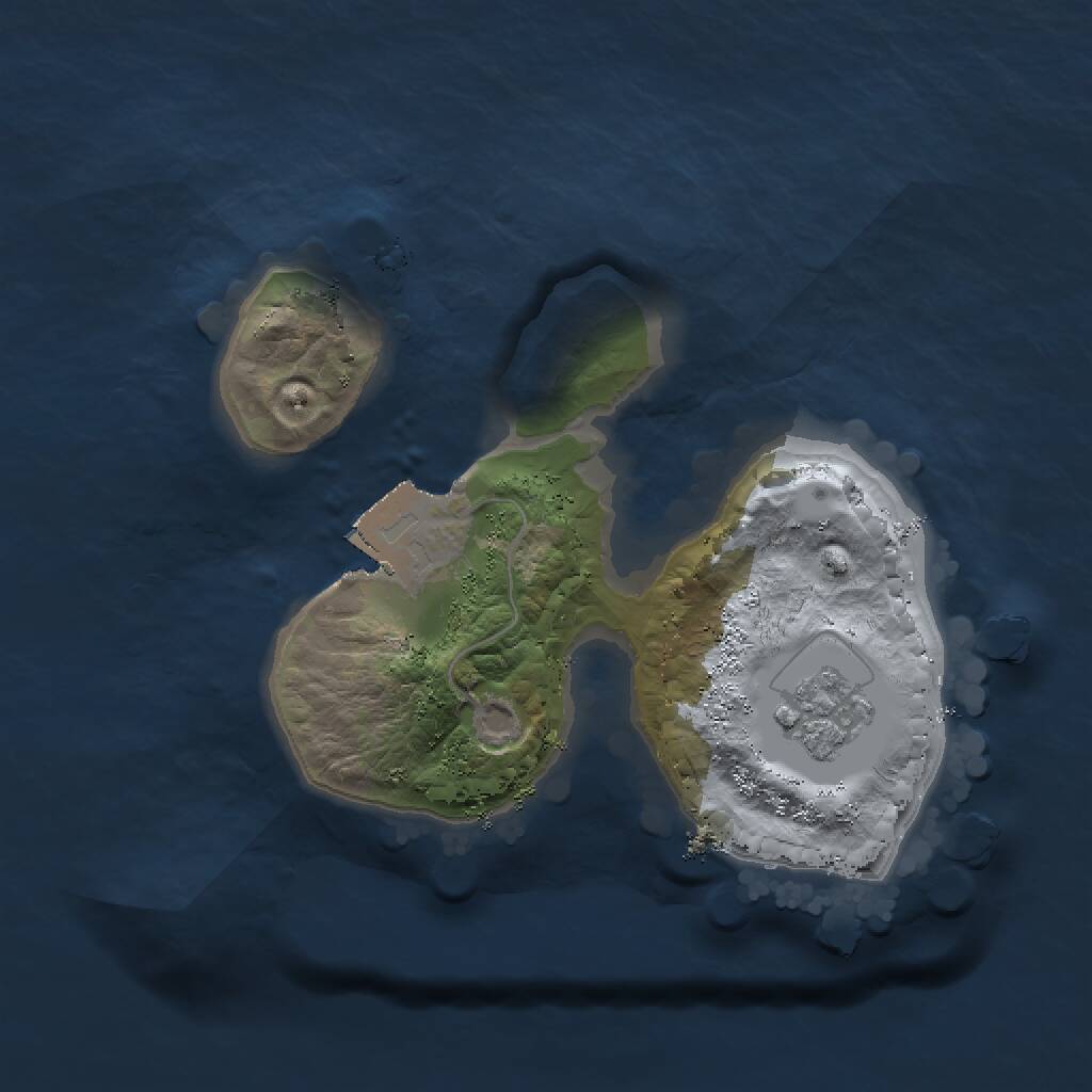 Rust Map: Procedural Map, Size: 1500, Seed: 911102130, 2 Monuments