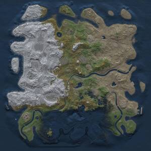 Thumbnail Rust Map: Procedural Map, Size: 4500, Seed: 283620216, 19 Monuments