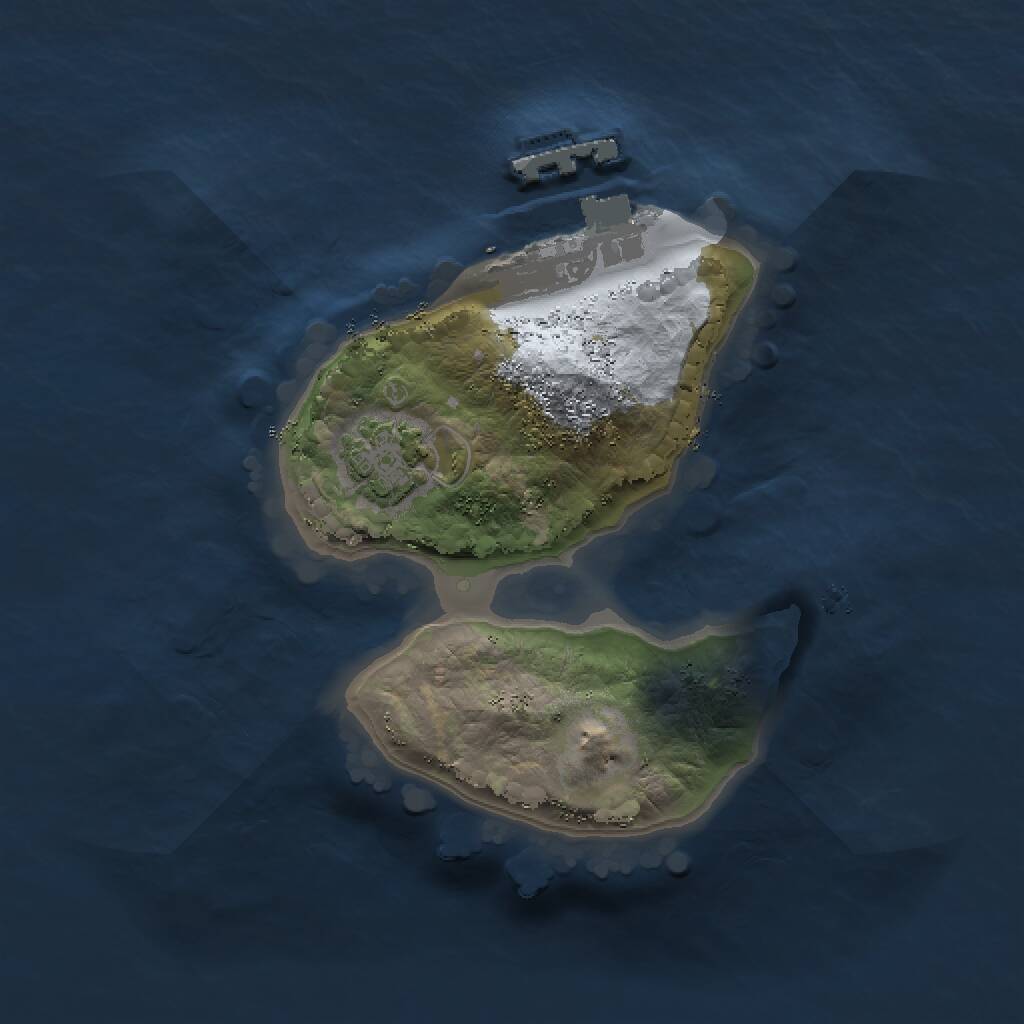 Rust Map: Procedural Map, Size: 1500, Seed: 964988060, 3 Monuments