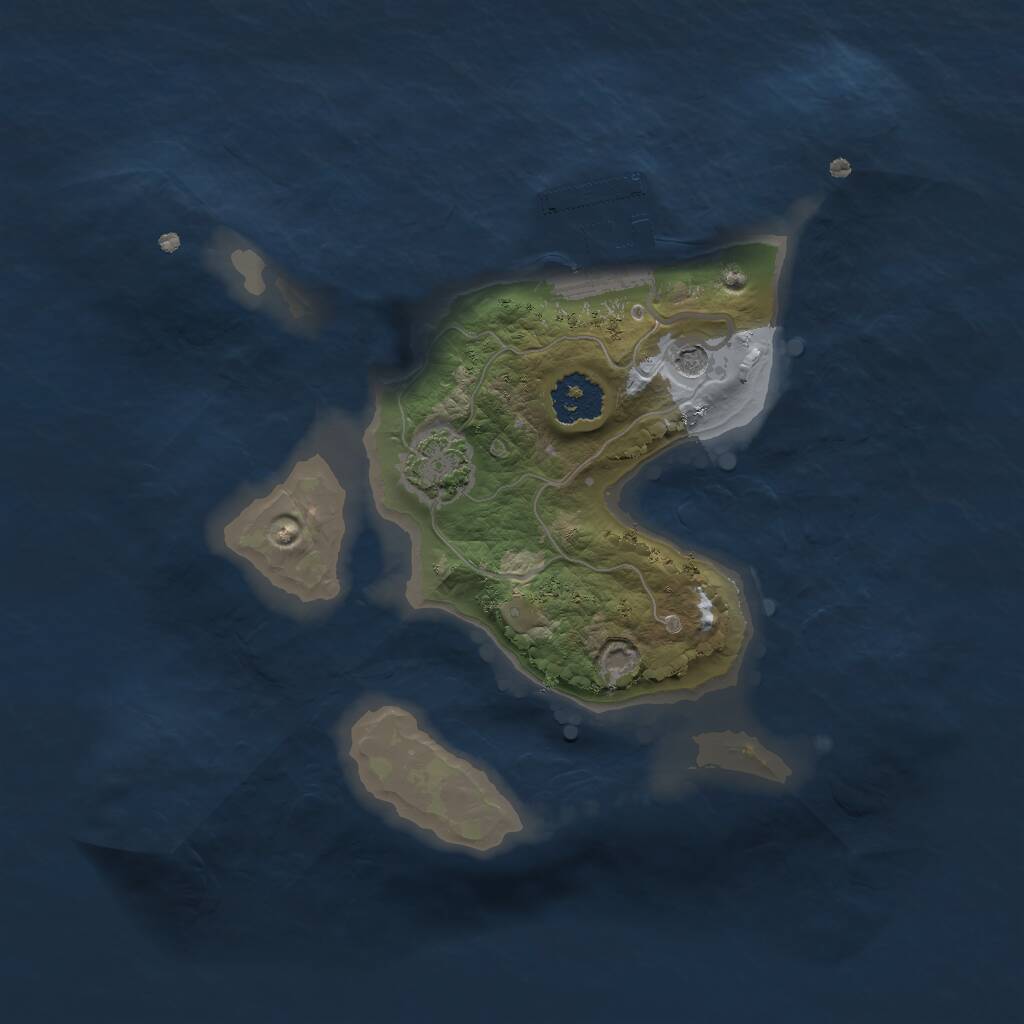 Rust Map: Procedural Map, Size: 2000, Seed: 1994821, 4 Monuments
