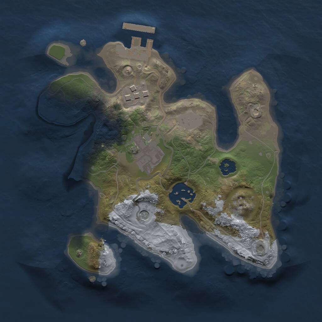 Rust Map: Procedural Map, Size: 2000, Seed: 2147483603, 6 Monuments