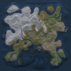 Thumbnail Rust Map: Procedural Map, Size: 3500, Seed: 1389992776, 14 Monuments