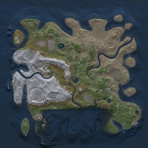 Thumbnail Rust Map: Procedural Map, Size: 3750, Seed: 1784980832, 16 Monuments