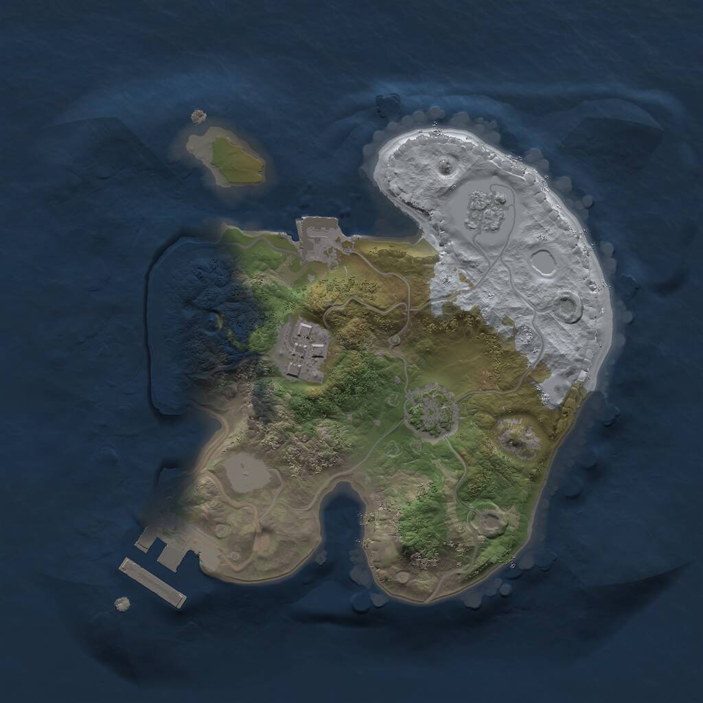 Rust Map: Procedural Map, Size: 1944, Seed: 3250, 5 Monuments