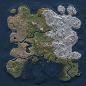Thumbnail Rust Map: Procedural Map, Size: 4250, Seed: 264143333, 16 Monuments