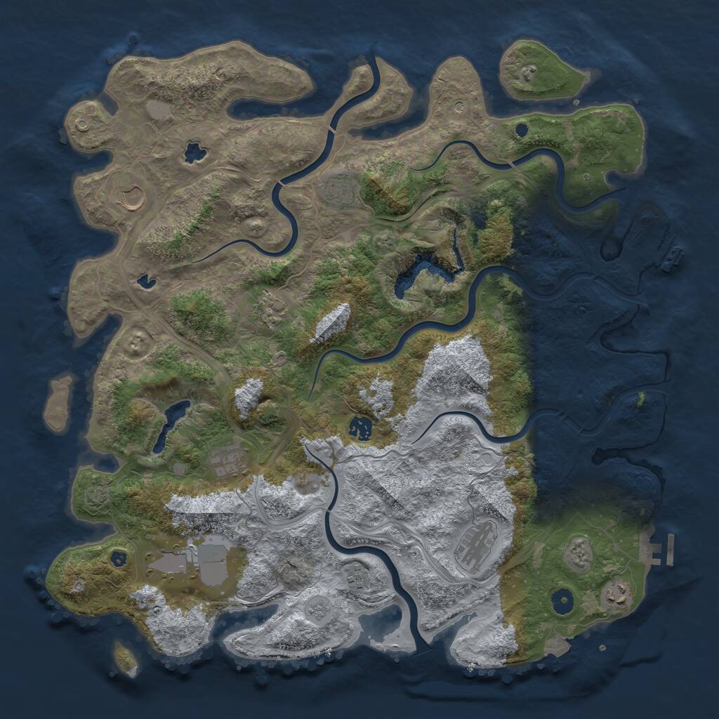 Rust Map: Procedural Map, Size: 4500, Seed: 1742412064, 15 Monuments