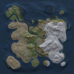 Thumbnail Rust Map: Procedural Map, Size: 3000, Seed: 541935743, 10 Monuments