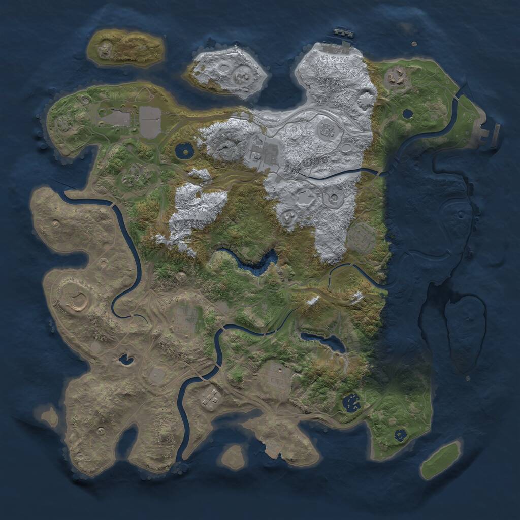 Rust Map: Procedural Map, Size: 4250, Seed: 20260719, 16 Monuments