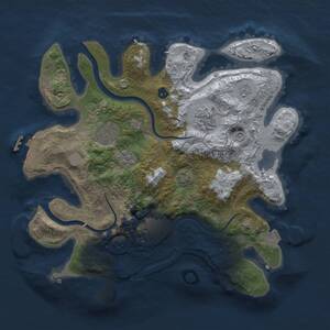 Thumbnail Rust Map: Procedural Map, Size: 3000, Seed: 125004101, 9 Monuments