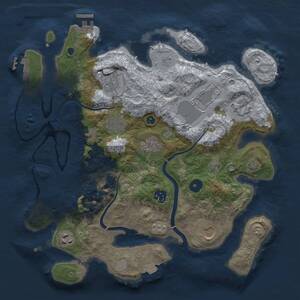 Thumbnail Rust Map: Procedural Map, Size: 3500, Seed: 1513241241, 15 Monuments