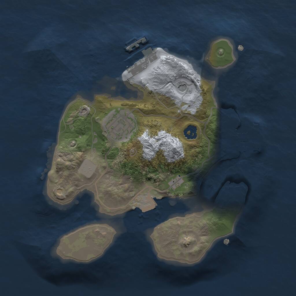 Rust Map: Procedural Map, Size: 2100, Seed: 456789, 5 Monuments