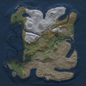 Thumbnail Rust Map: Procedural Map, Size: 3250, Seed: 1567227649, 14 Monuments