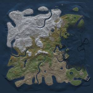 Thumbnail Rust Map: Procedural Map, Size: 4500, Seed: 2023762130, 16 Monuments