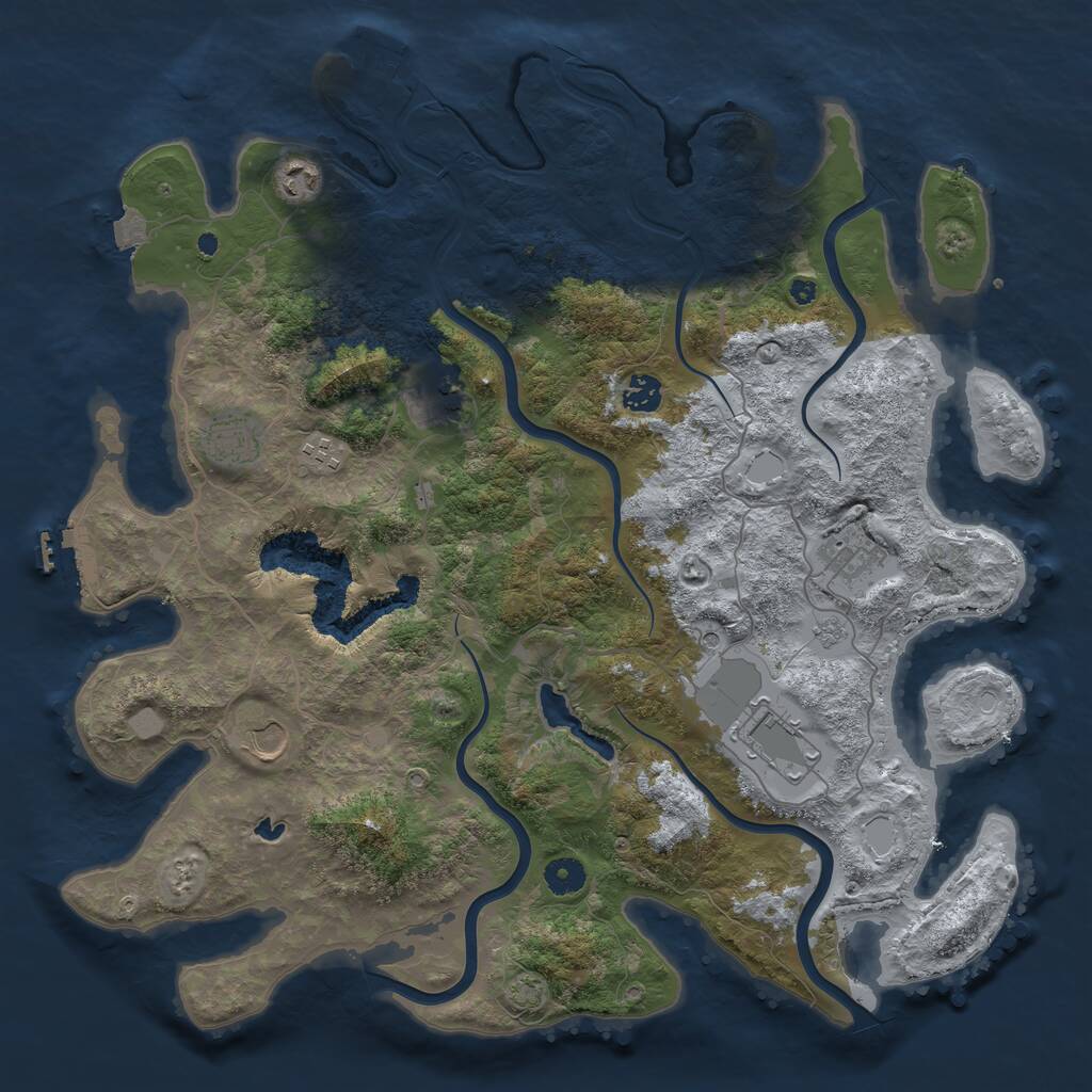 Rust Map: Procedural Map, Size: 4200, Seed: 202607262, 14 Monuments
