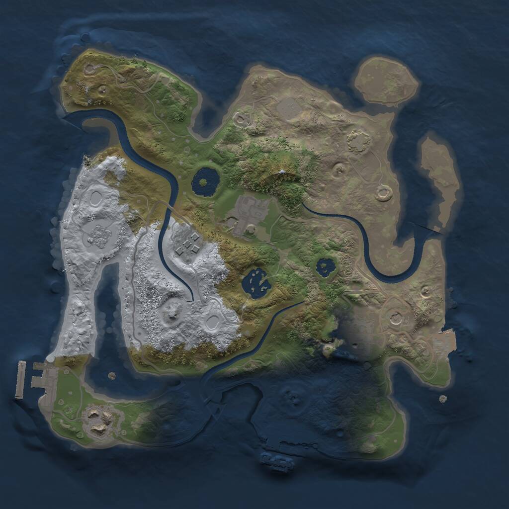 Rust Map: Procedural Map, Size: 2700, Seed: 1785067330, 11 Monuments
