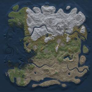 Thumbnail Rust Map: Procedural Map, Size: 5000, Seed: 442109, 17 Monuments