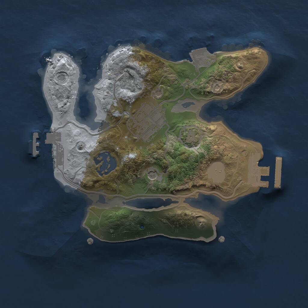 Rust Map: Procedural Map, Size: 2000, Seed: 82999, 9 Monuments
