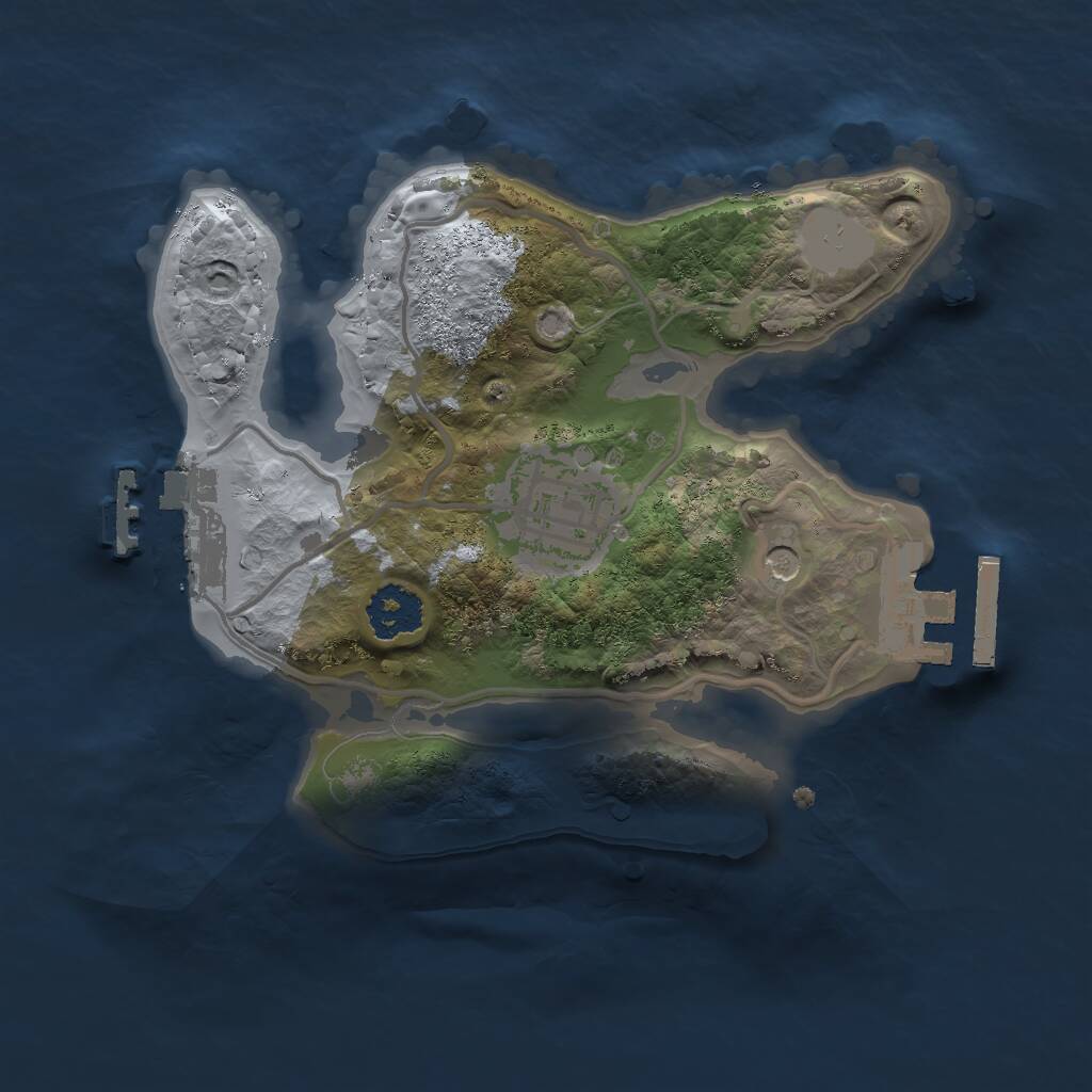 Rust Map: Procedural Map, Size: 2000, Seed: 82999, 5 Monuments