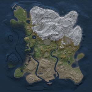 Thumbnail Rust Map: Procedural Map, Size: 3300, Seed: 275928392, 14 Monuments