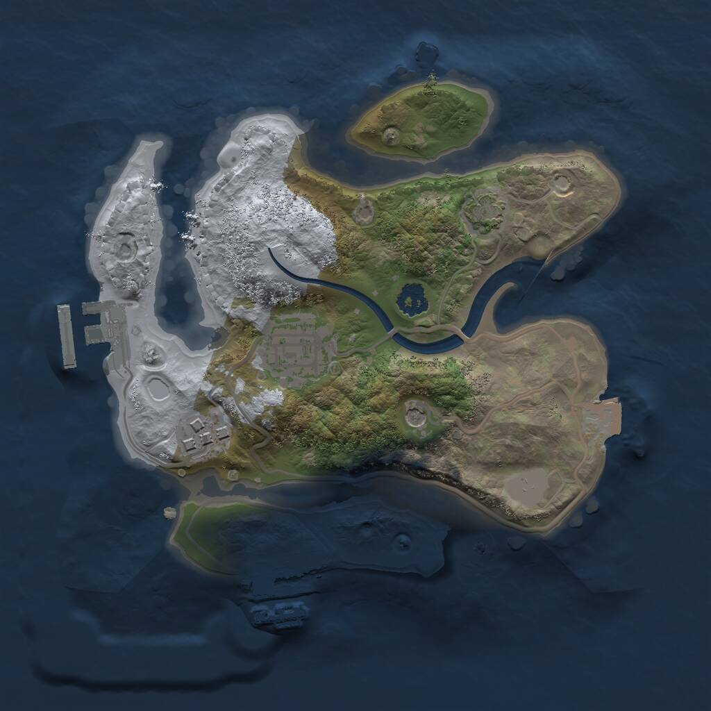 Rust Map: Procedural Map, Size: 2250, Seed: 82999, 7 Monuments
