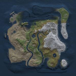 Thumbnail Rust Map: Procedural Map, Size: 3000, Seed: 19462, 10 Monuments
