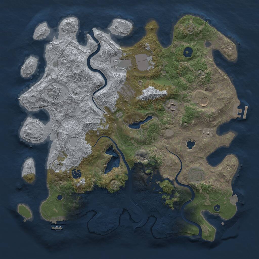 Rust Map: Procedural Map, Size: 4000, Seed: 920462167, 15 Monuments