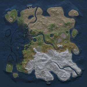 Thumbnail Rust Map: Procedural Map, Size: 3800, Seed: 970531337, 17 Monuments