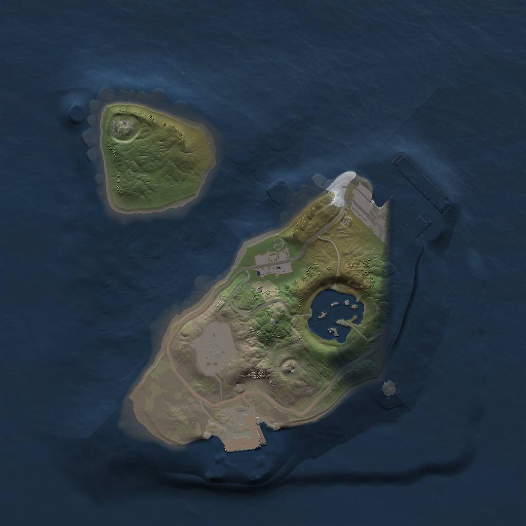 Rust Map: Procedural Map, Size: 1500, Seed: 685194, 3 Monuments