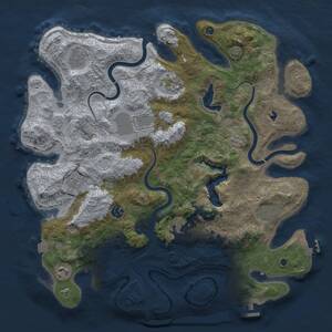 Thumbnail Rust Map: Procedural Map, Size: 4000, Seed: 1750668966, 15 Monuments