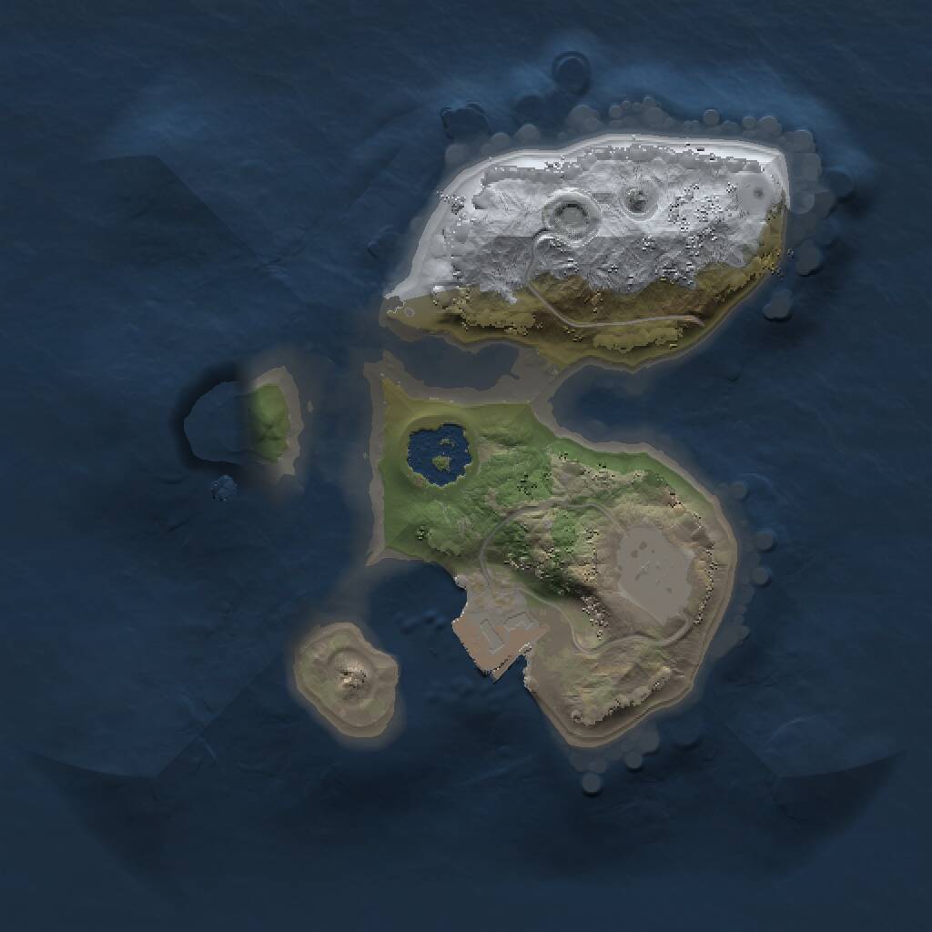 Rust Map: Procedural Map, Size: 1500, Seed: 564564, 1 Monuments