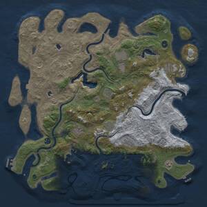Thumbnail Rust Map: Procedural Map, Size: 4800, Seed: 14123501, 17 Monuments