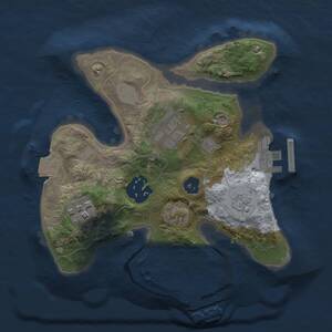 Thumbnail Rust Map: Procedural Map, Size: 2000, Seed: 305009720, 7 Monuments