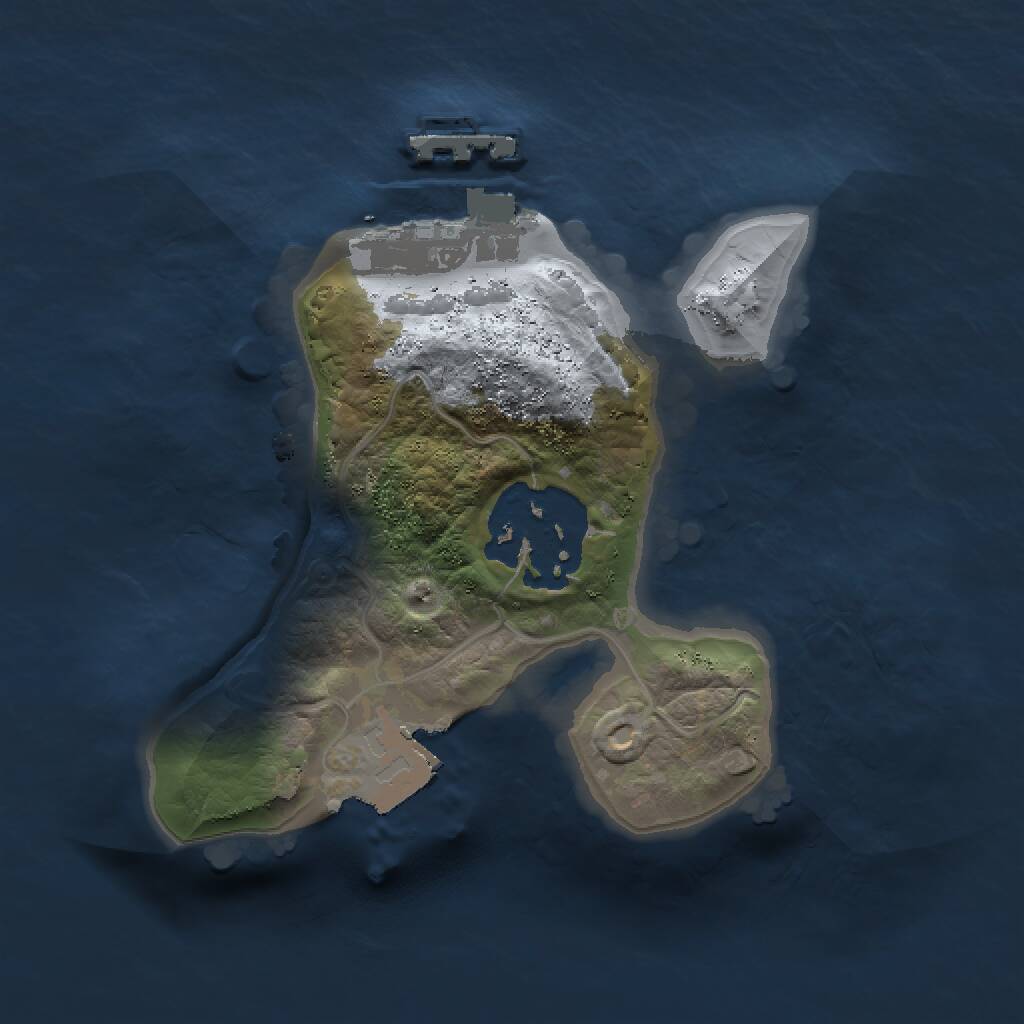 Rust Map: Procedural Map, Size: 1500, Seed: 2083592235, 3 Monuments