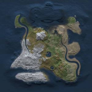 Thumbnail Rust Map: Procedural Map, Size: 2500, Seed: 6099451, 6 Monuments