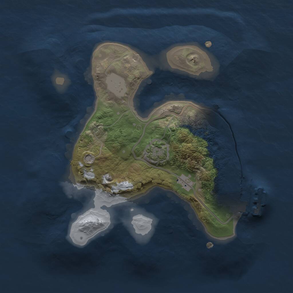 Rust Map: Procedural Map, Size: 1800, Seed: 1461620471, 3 Monuments
