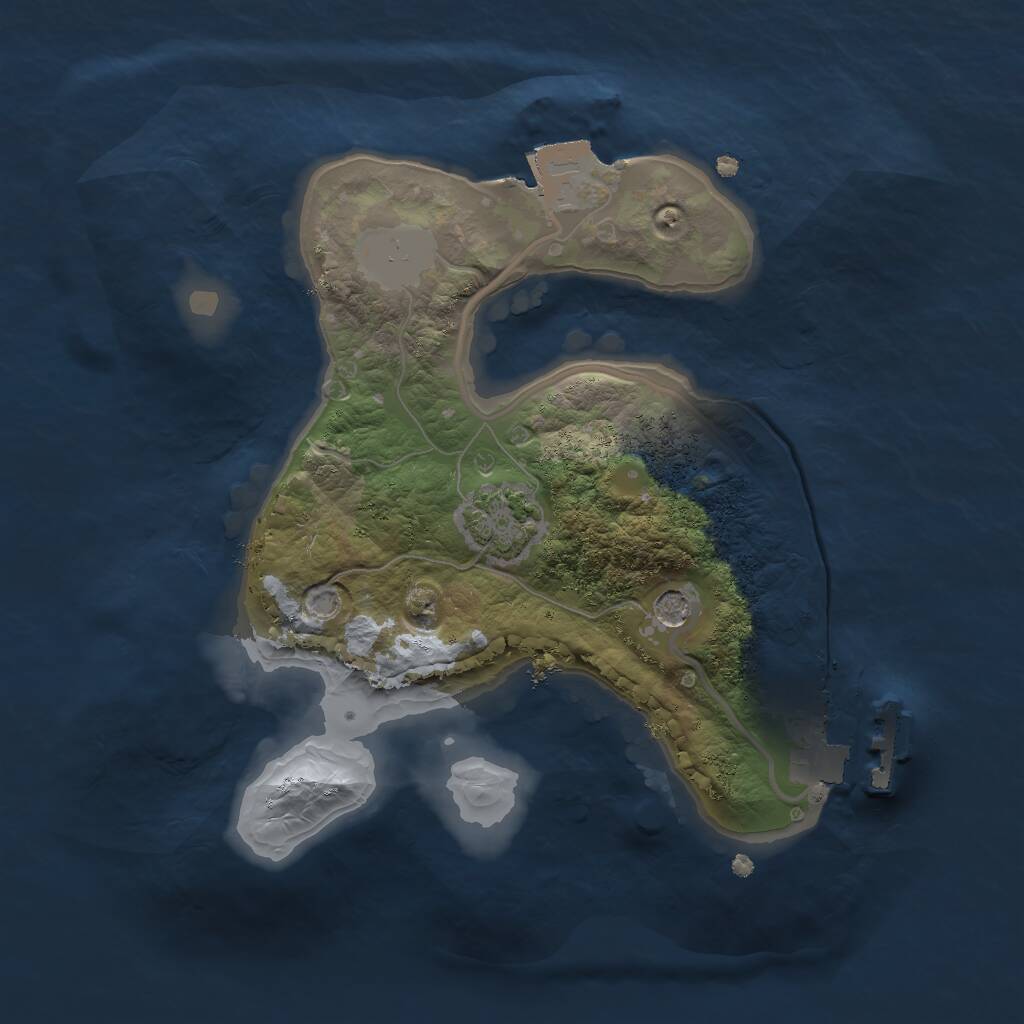 Rust Map: Procedural Map, Size: 1850, Seed: 1461620471, 4 Monuments