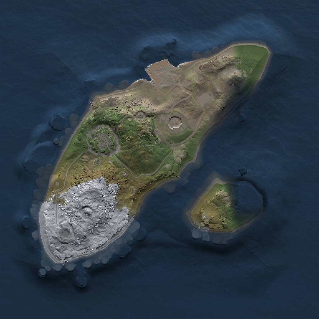 Rust Map: Procedural Map, Size: 1500, Seed: 261755880, 3 Monuments