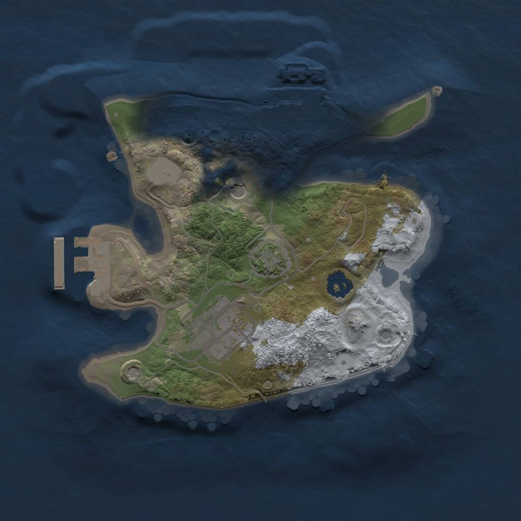 Rust Map: Procedural Map, Size: 2000, Seed: 1308771418, 6 Monuments
