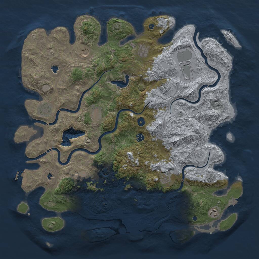 Rust Map: Procedural Map, Size: 4680, Seed: 24072026, 17 Monuments