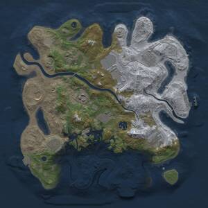 Thumbnail Rust Map: Procedural Map, Size: 3500, Seed: 114154, 16 Monuments