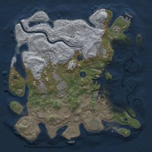 Thumbnail Rust Map: Procedural Map, Size: 3850, Seed: 390809930, 17 Monuments