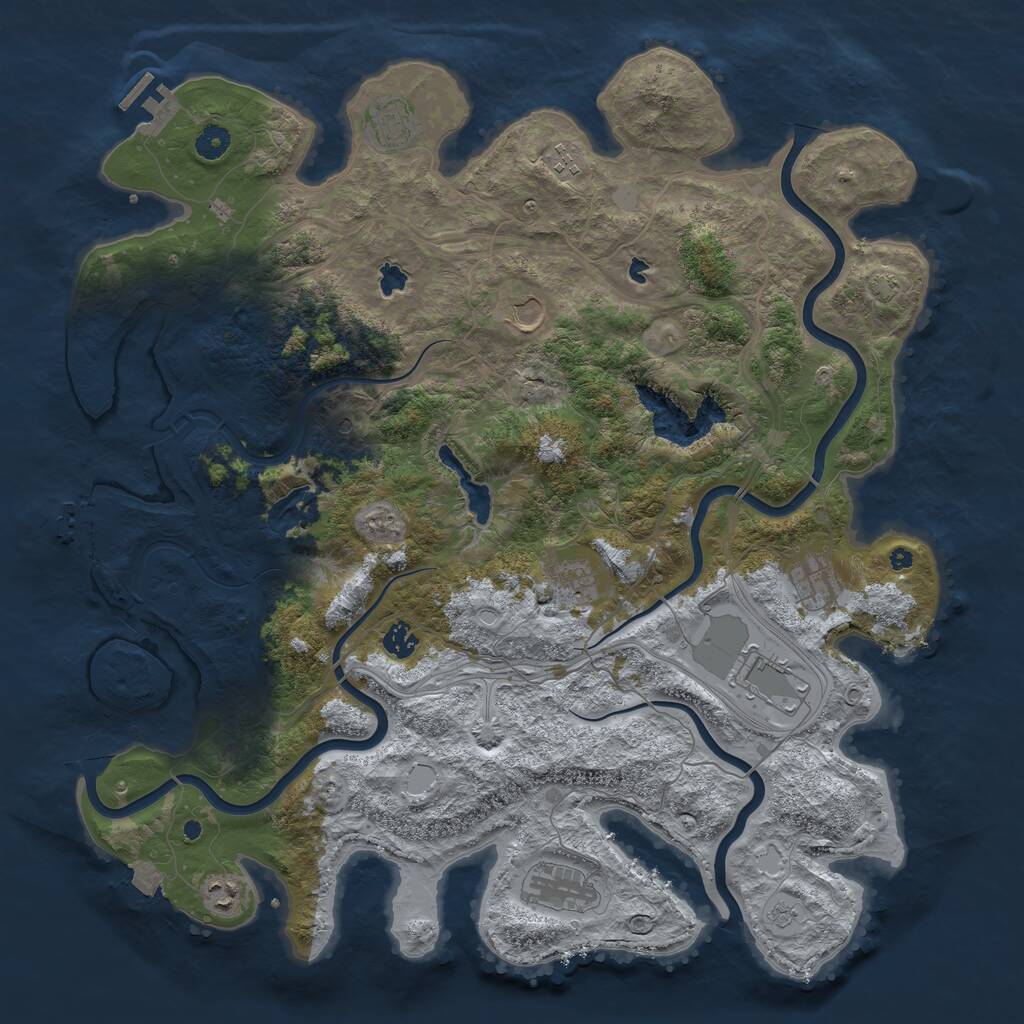 Rust Map: Procedural Map, Size: 4500, Seed: 1669110354, 15 Monuments